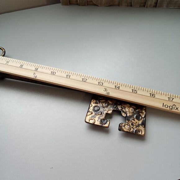 Wall Decor Metal Key Black‎ Gold Rustic Farmhouse - Picture 5 of 10